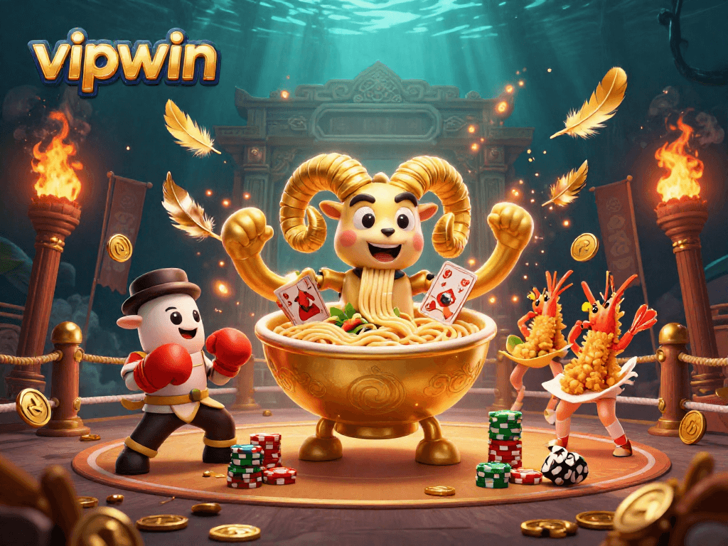 Experience thrilling wins with vipwin in this vibrant casino-themed illustration.