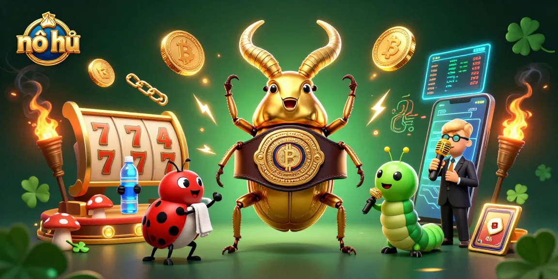 Engage with exciting nổ hũ games featuring vibrant characters and glowing coins in a dynamic casino setting.