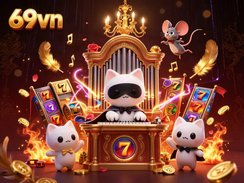 Experience the thrill of gaming at 69vn with a captivating casino scene bursting with excitement and energy.