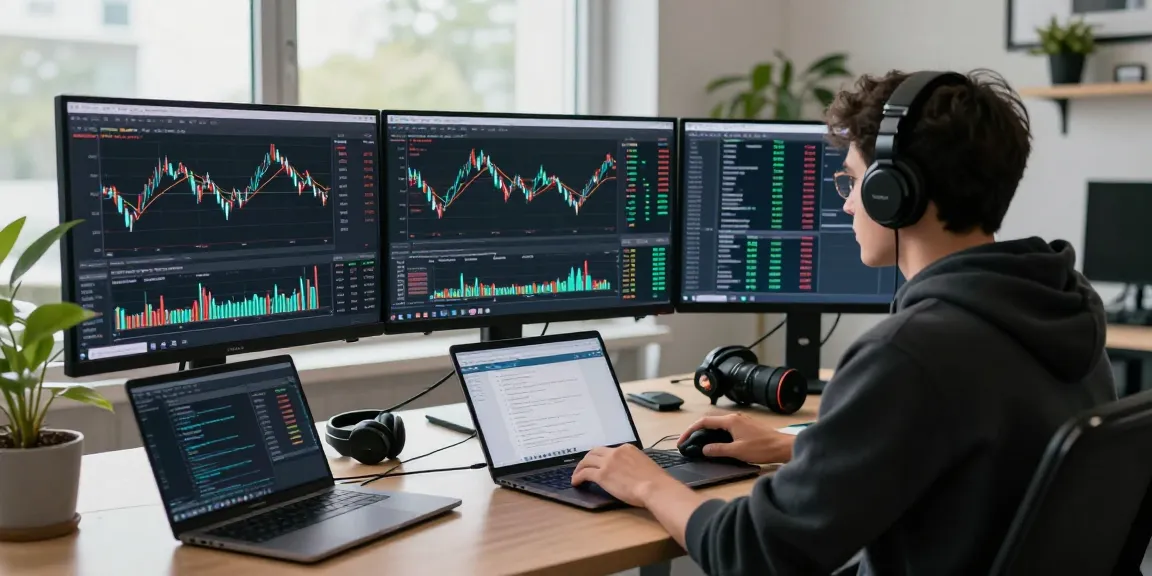 Analyze London gold historical Kline API in a high-tech forex trading workspace with live charts and coding.