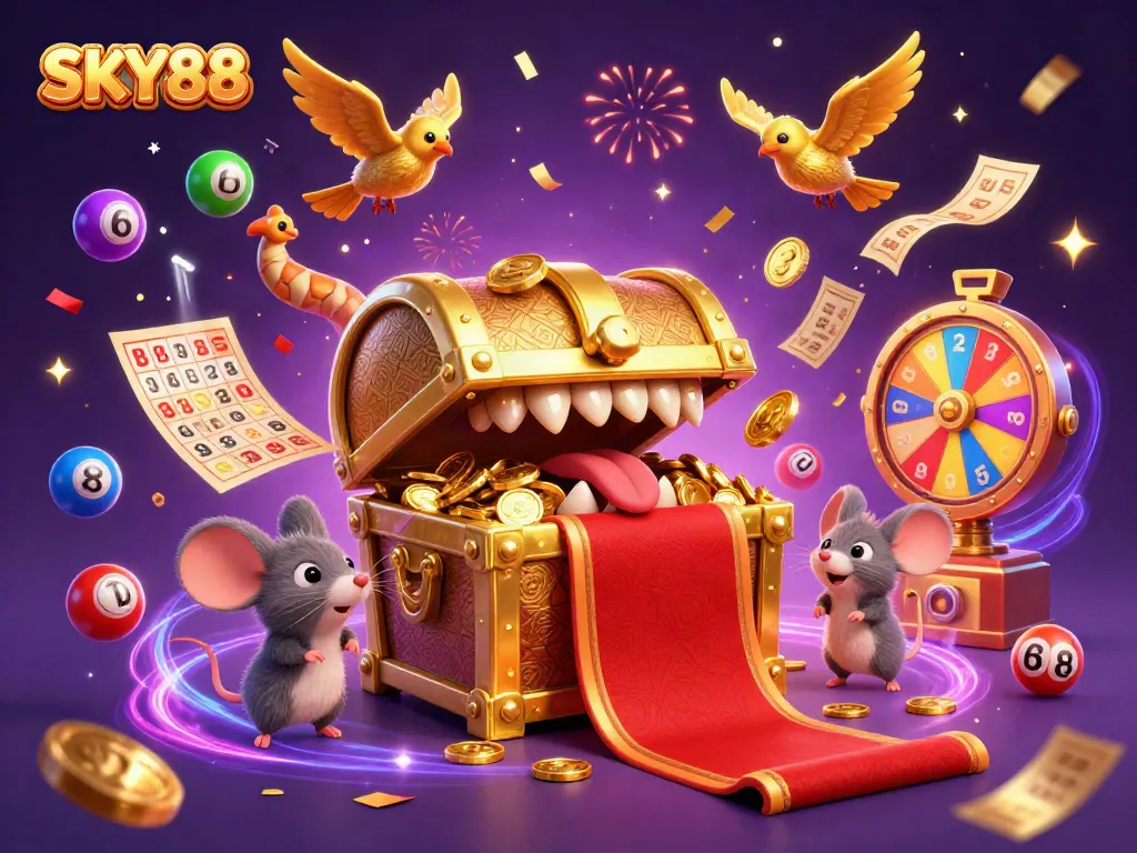 Engage with SKY88's thrilling casino atmosphere featuring dynamic games and colorful elements.