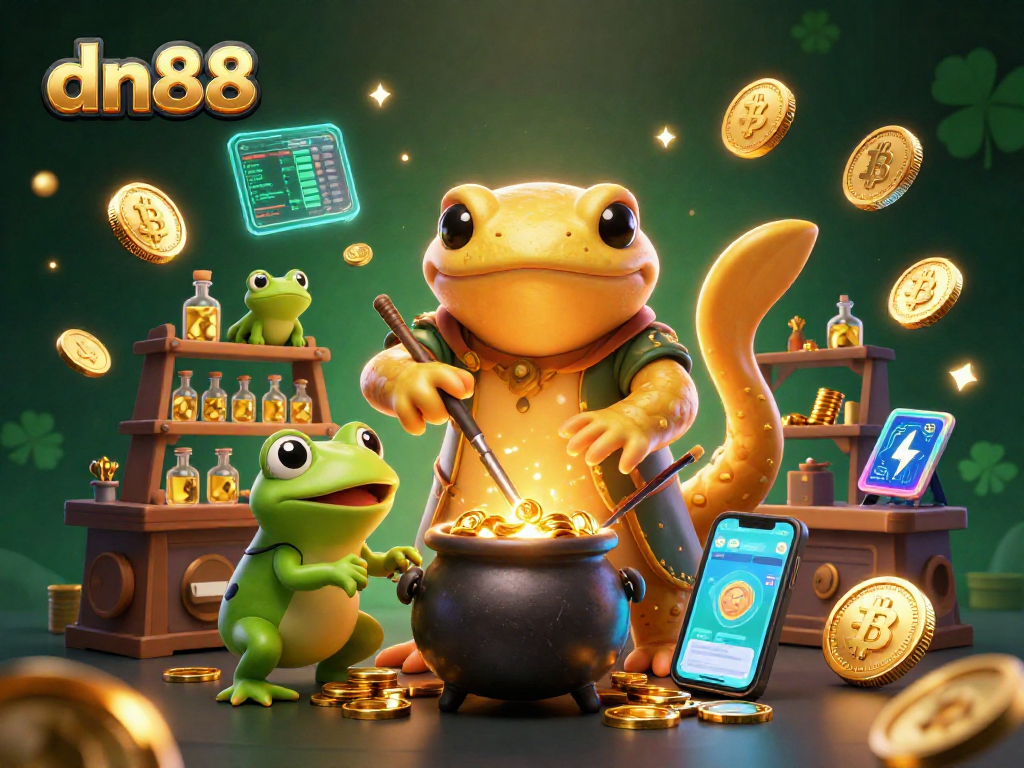 Engage with dn88's thrilling gaming environment, showcasing captivating characters in a vibrant casino scene.
