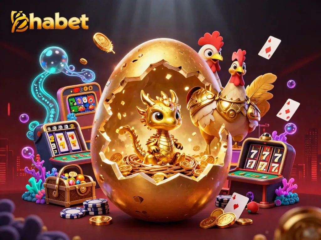 Experience the excitement of THABET with a golden dragon guarding poker chips in a vibrant casino scene.