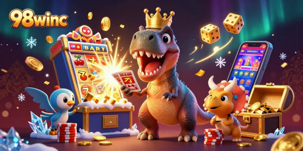 Experience thrilling wins with 98winc in a vibrant 3D casino adventure.