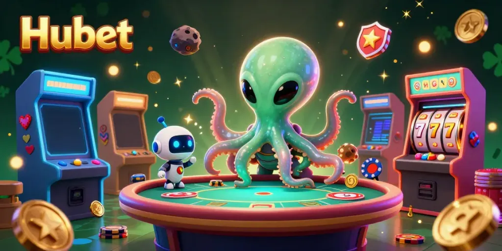 Hubet offers a vibrant, engaging online casino experience featuring dynamic 3D characters and playful elements.