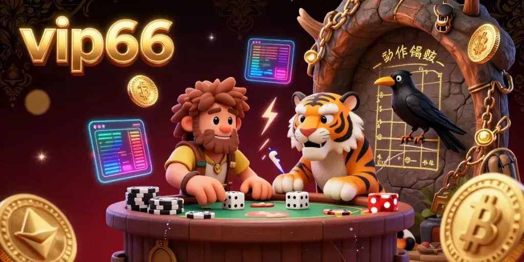 Experience the innovative working of vip66 in a dynamic prehistoric casino setting with vibrant gaming elements.