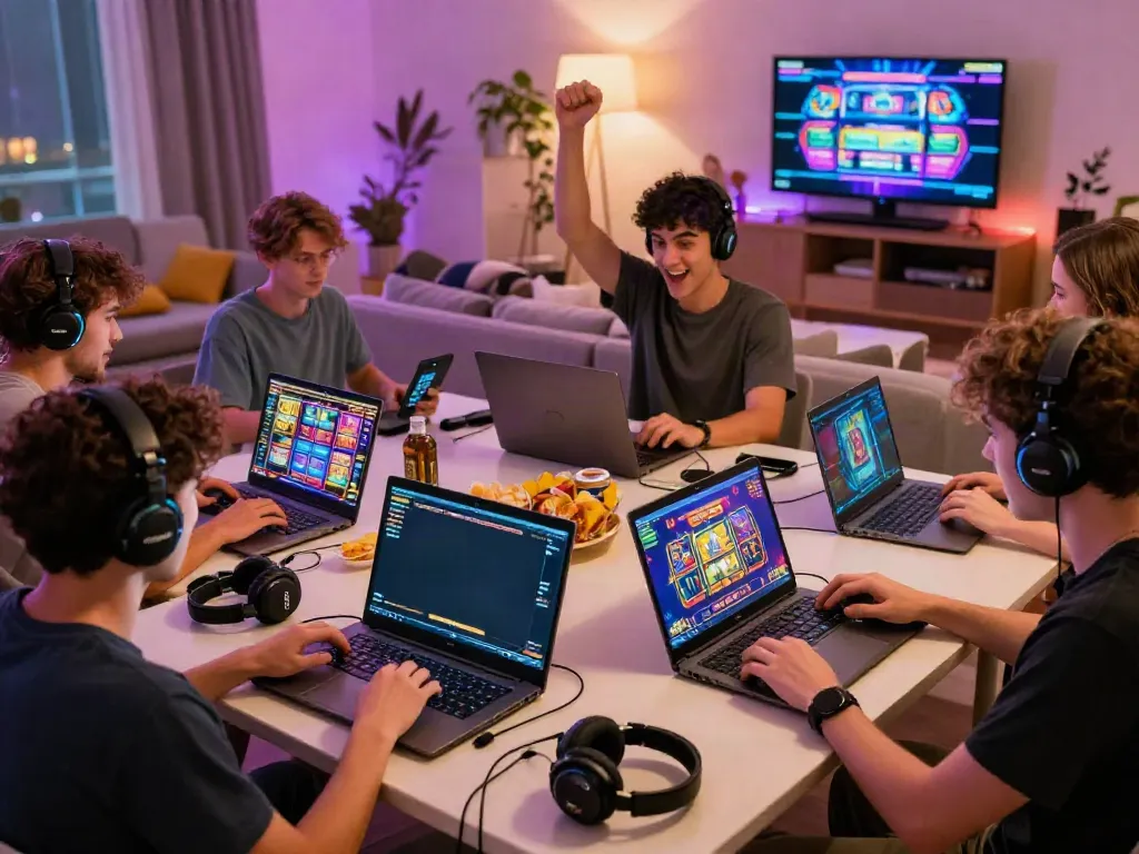 Exciting online gaming scene at https://da88z.net/ with players enjoying slot games in a vibrant environment.