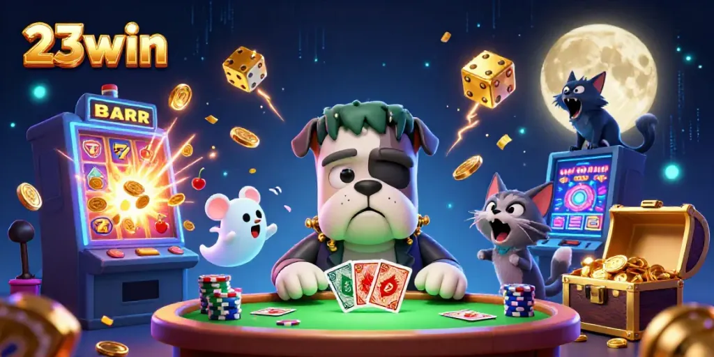 Experience the thrill of 23win with vivid casino characters and exciting gaming elements.