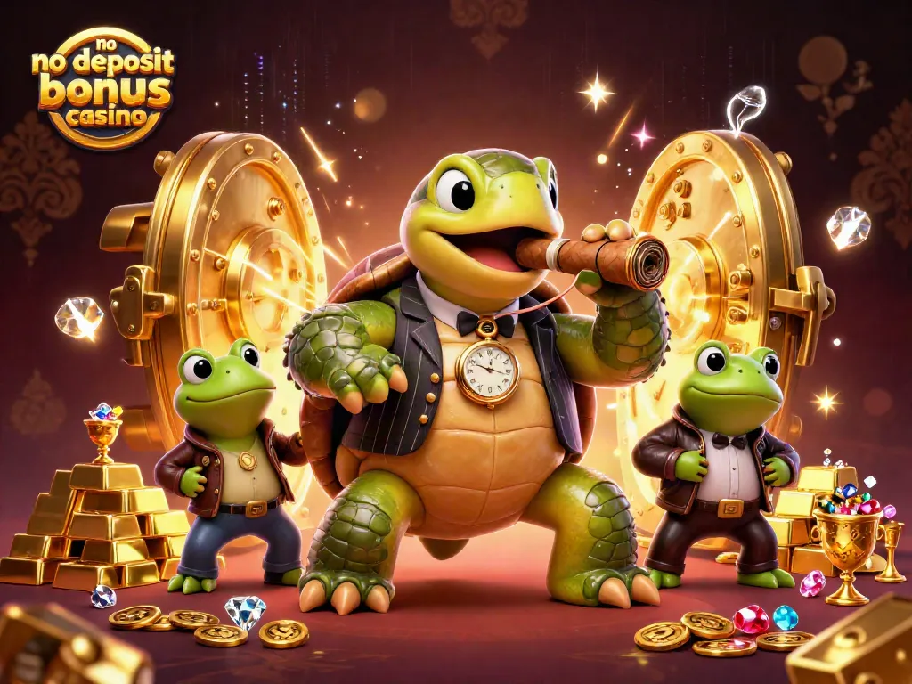 Experience excitement at a no deposit bonus casino with vibrant characters and dynamic gaming elements.