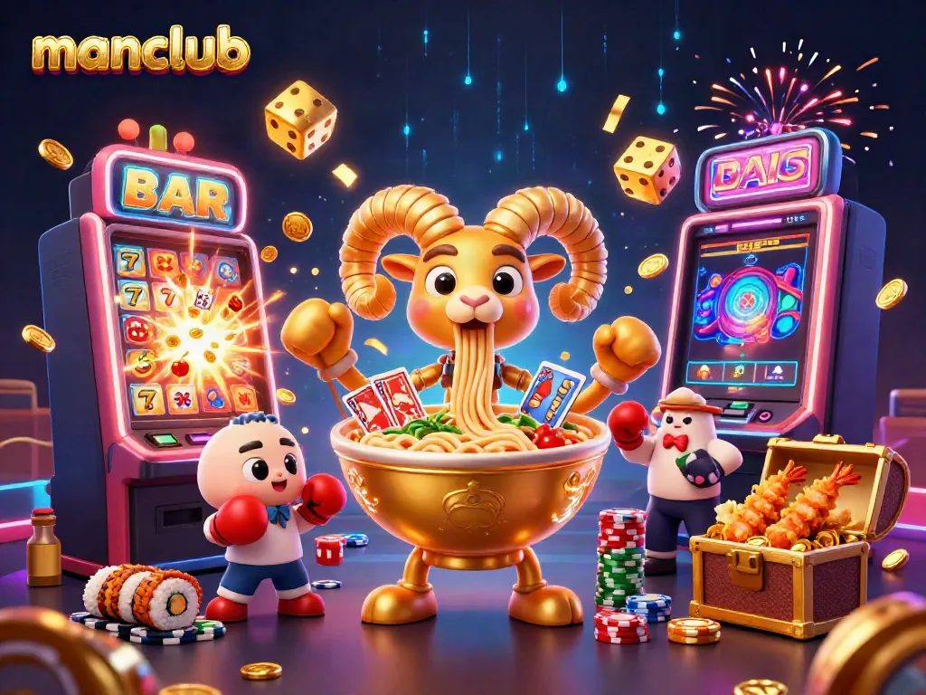 Enjoy thrilling moments at manclub with a unique 3D casino illustration showcasing excitement and energy.