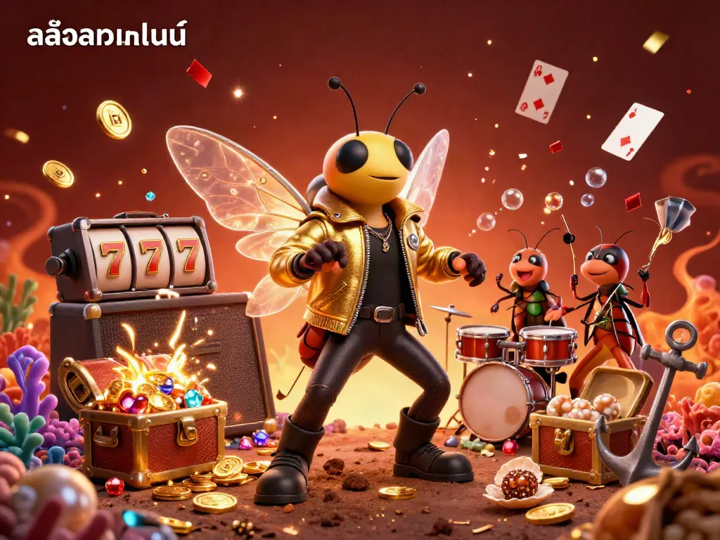 Engage in excitingสล็อตออนไลน์ gameplay with vibrant characters and dynamic casino elements.