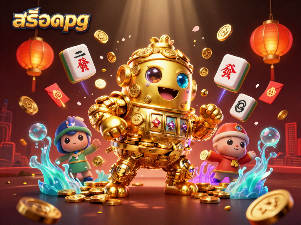 Experience thrilling gaming with สล็อตpg in this vibrant 3D casino illustration full of action.