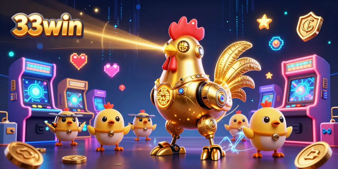 Win big with 33win's exciting games and promotions in a vibrant casino illustration.