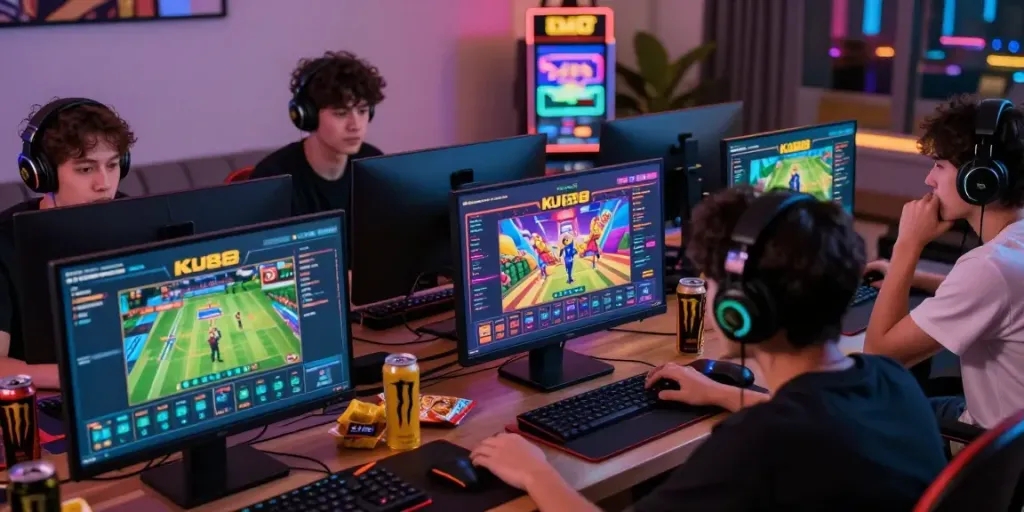 Engaged players enjoying online games at https://ku88vt.com/ in a cozy atmosphere.