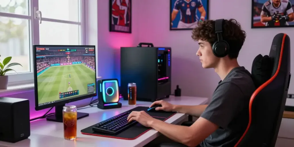 Dynamic online gaming setup showcasing net88's engaging platform.