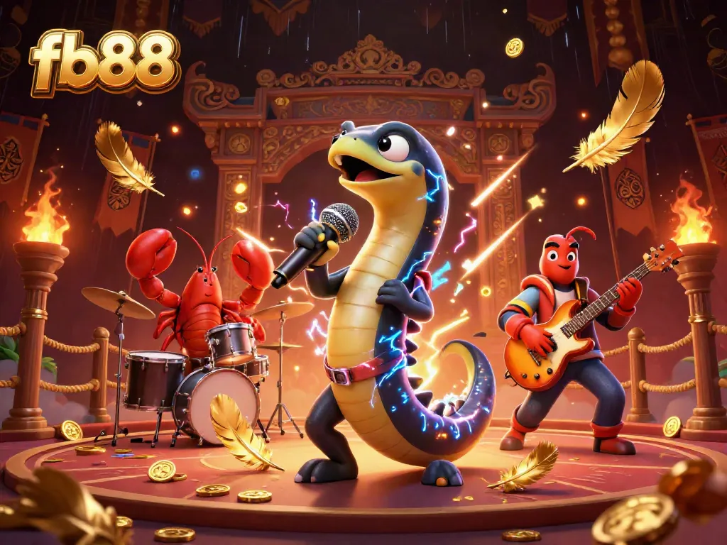 Engage in thrilling gaming at fb88 with an electric eel DJ and vibrant underwater atmosphere.