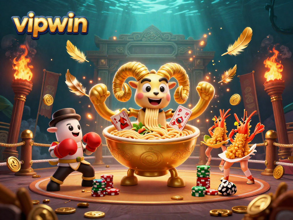 Experience thrilling wins with vipwin in this vibrant casino-themed illustration.
