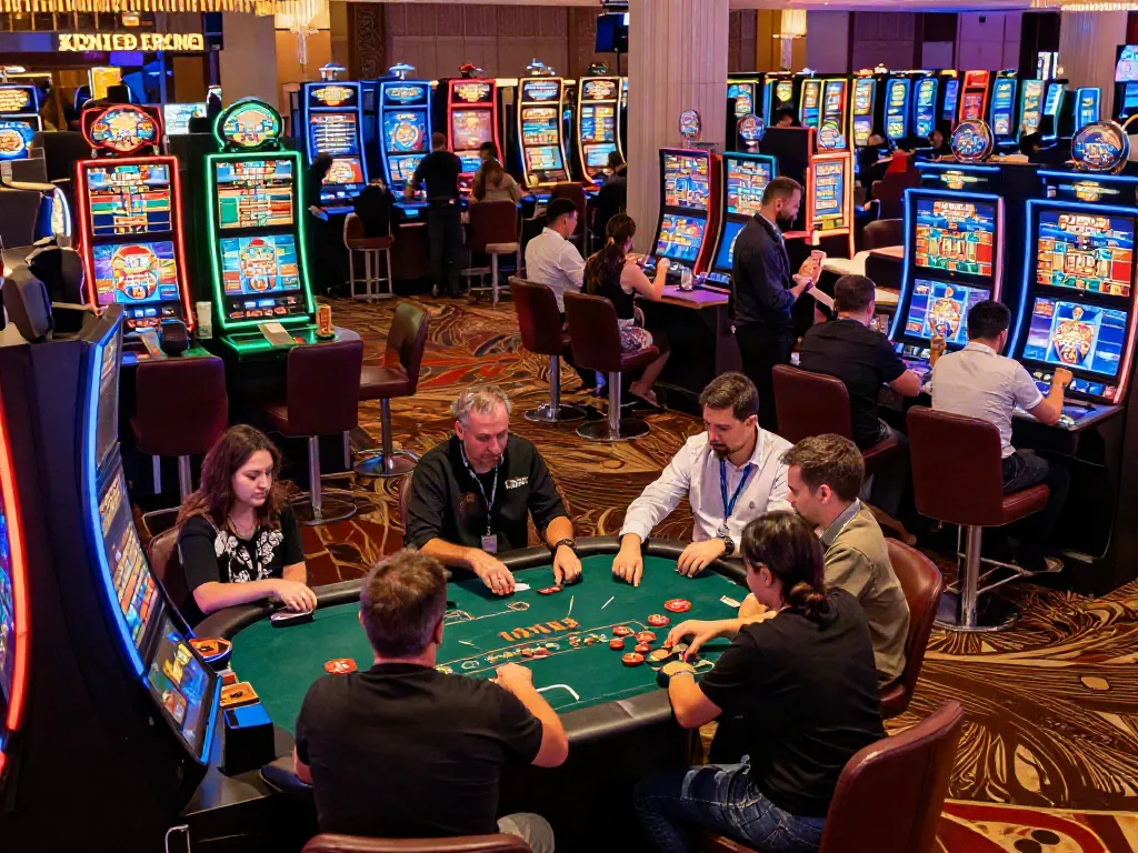Players enjoying engaging Casino En Ligne games in a lively atmosphere.