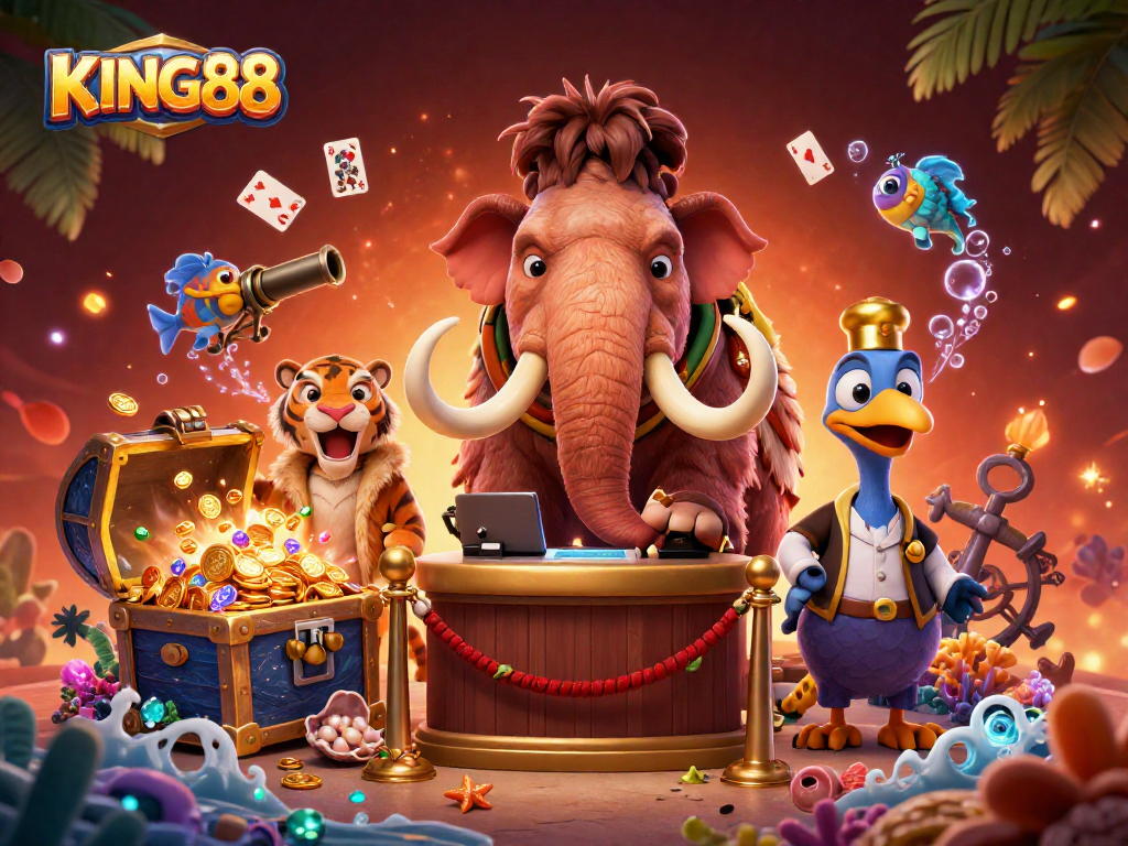 Engage with KING88 atmosphere through a vibrant bouncer, VIP guest, and doorman scene.